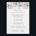Wedding Advice Well Wishes Pink Peonies Card<br><div class="desc">Pretty wedding advice and well wishes cards for your guests decorated with lovely pink Peony bouquets. What a great way to remember your special day.</div>