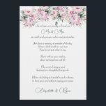 Wedding Advice Well Wishes Pink Peonies Card<br><div class="desc">Pretty wedding advice and well wishes cards for your guests decorated with lovely pink Peony bouquets. What a great way to remember your special day.</div>