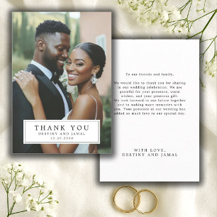 Wedding African American Photo Thank You
