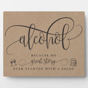Wedding Alcohol Bar Sign Plaque