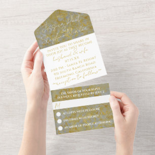 Wedding All N One Invitation Silver Lining