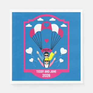 Wedding And Engagement Gift For Skydivers Napkin