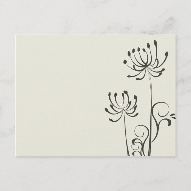 Wedding And Event Invitation Floral Sketch (Front)