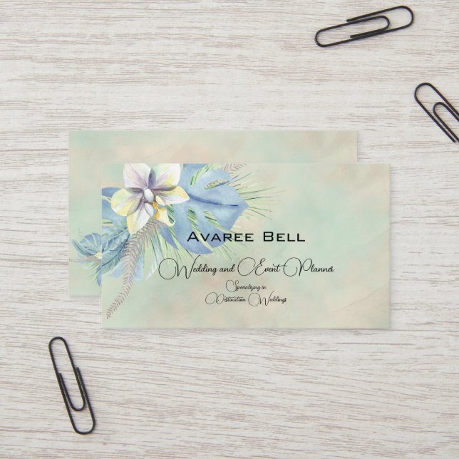 Wedding and Event Planner Business Card (Front/Back In Situ)