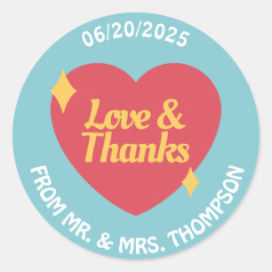 Wedding and Events Classic Round Sticker