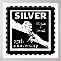Wedding anniversary 25 years silver