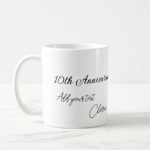 Wedding Anniversary add name year image text coule Coffee Mug