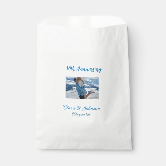 Wedding Anniversary add name year image text coule Favour Bag (Front)