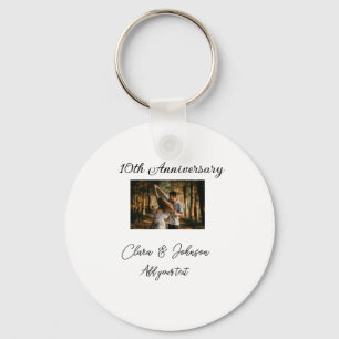 Wedding Anniversary add name year image text coule Key Ring