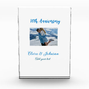 Wedding Anniversary add name year image text coule Photo Block