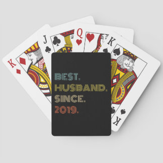 Wedding Anniversary Best Husband Since 2019 Playing Cards