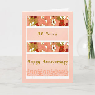 Wedding Anniversary Card 32nd Year