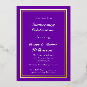 Wedding Anniversary Celebration 50th purple