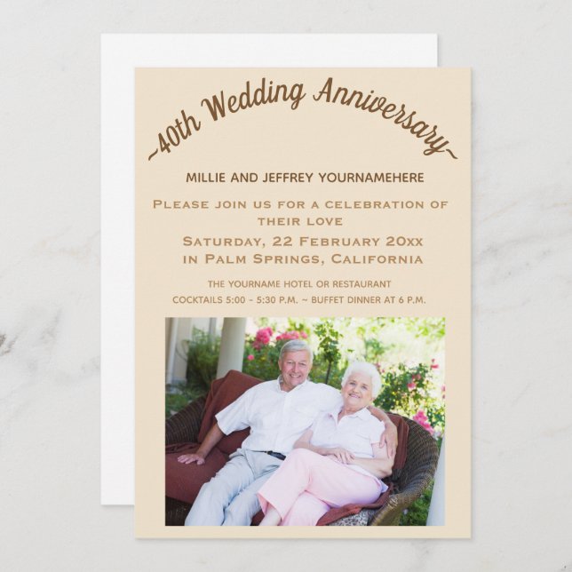 Wedding Anniversary Celebration Photo Card (Front/Back)