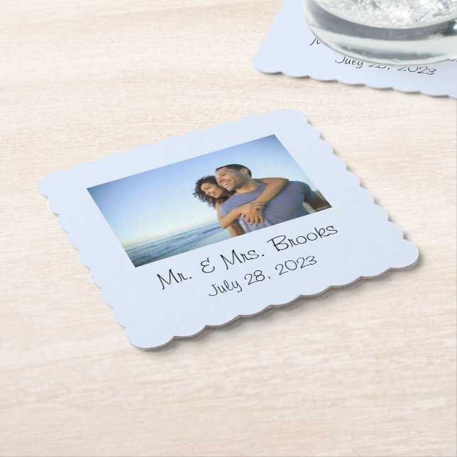 Wedding / anniversary coasters monogrammed (Angled)