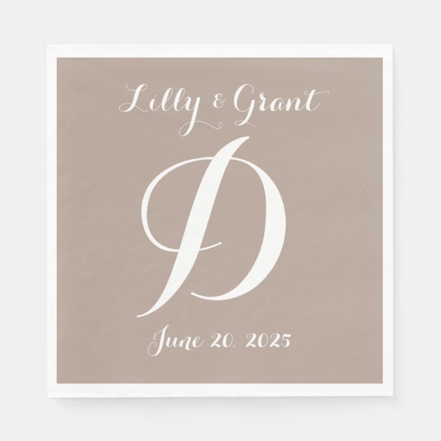 Wedding/anniversary cocktail napkins (Front)