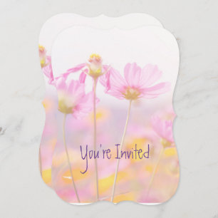 Wedding Anniversary Cosmos Garden Flower Invitation