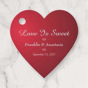 Wedding Anniversary Couple Bride Groom Personalise Favour Tags