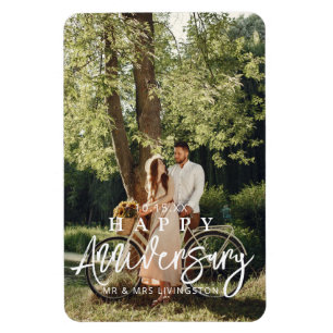 Wedding Anniversary Custom Photo Magnet