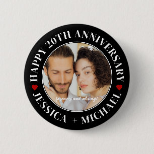 Wedding Anniversary Custom Photo Personalised 6 Cm Round Badge