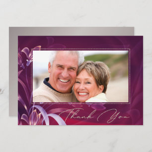 Wedding Anniversary Custom Photo Thank You Card