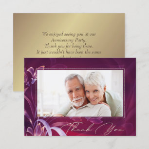 Wedding Anniversary Custom Photo Thank You Card