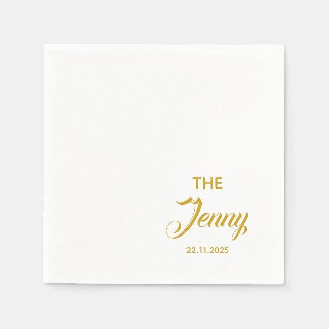 Wedding Anniversary Engagement Personalised  Napkin (Front)