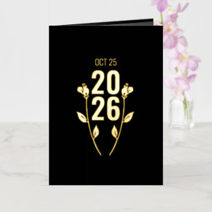 Wedding Anniversary Folded Foil Photo Card