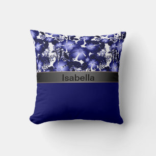 Wedding Anniversary grey satin ribbon pearls flora Cushion