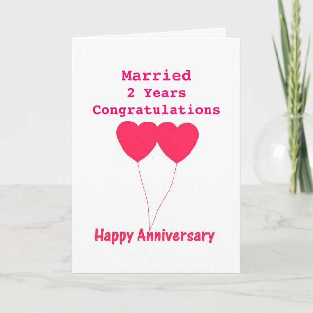 Wedding Anniversary I year, Card. Personalize it. Card (Front)