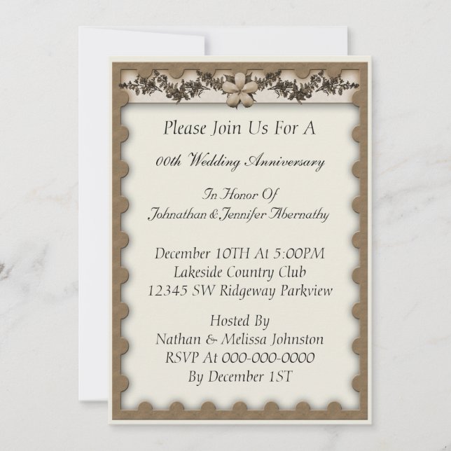 Wedding Anniversary Invitation (Front)