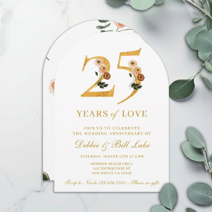 Wedding Anniversary Invitation 25 Years of Love
