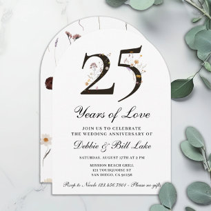 Wedding Anniversary Invitation 25 Years of Love