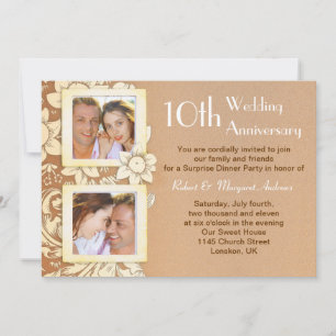 wedding anniversary invitation with photos