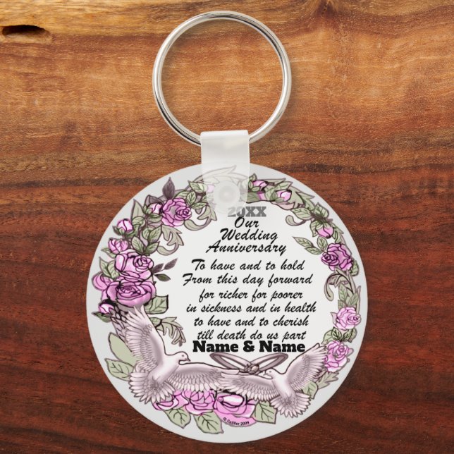 Wedding Anniversary   keychain (Front)
