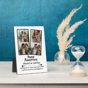 Wedding Anniversary Love 4 Photo Collage Couple Plaque