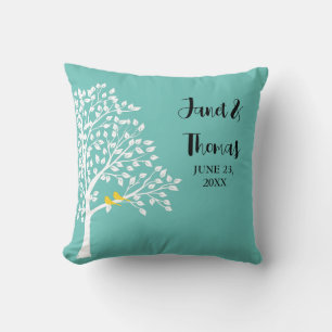 Wedding anniversary love birds cushion
