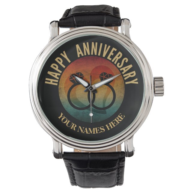 wedding anniversary personalised gift watch (Front)