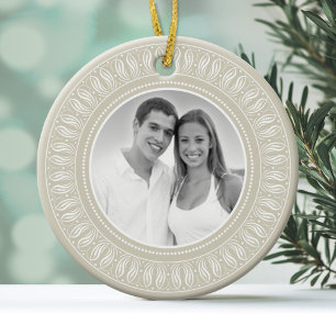 Wedding Anniversary Photo Frame Ceramic Tree Decoration
