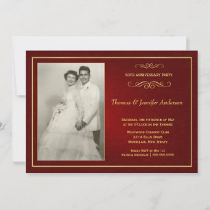Wedding Anniversary Photo Invitations - 50th