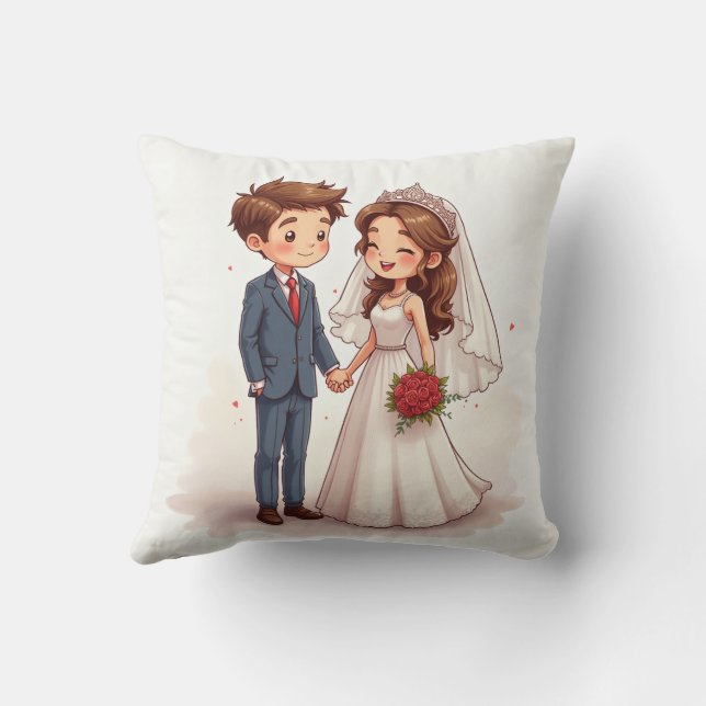 Wedding Anniversary Pillows cushion (Back)