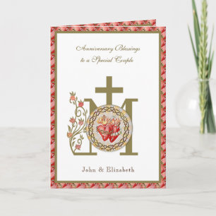 Wedding Anniversary Religious Virgin Mary Jesus  Card