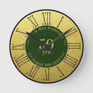 Wedding Anniversary / Retirement Custom Branded  Round Clock