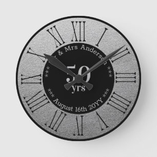 Wedding Anniversary / Retirement Custom Branded  Round Clock