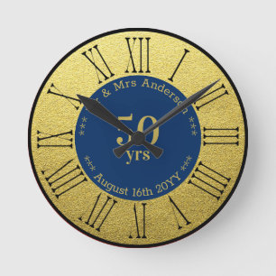 Wedding Anniversary / Retirement Custom Branded  Round Clock