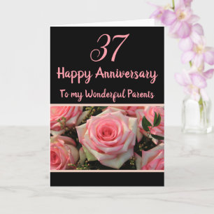 Wedding Anniversary roses fully customisable Card