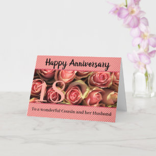 Wedding Anniversary roses fully customisable Card
