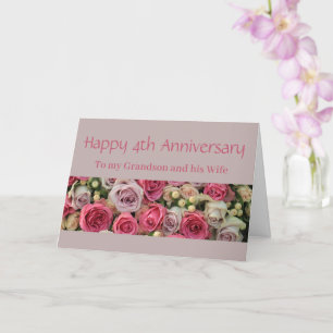 Wedding Anniversary roses fully customisable Card