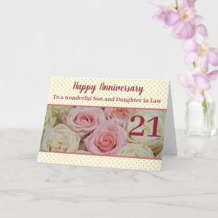 Wedding Anniversary roses fully customisable Card