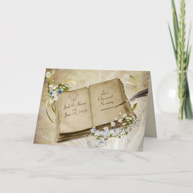 Wedding Anniversary Scrapbook with Pen   Card (Front)